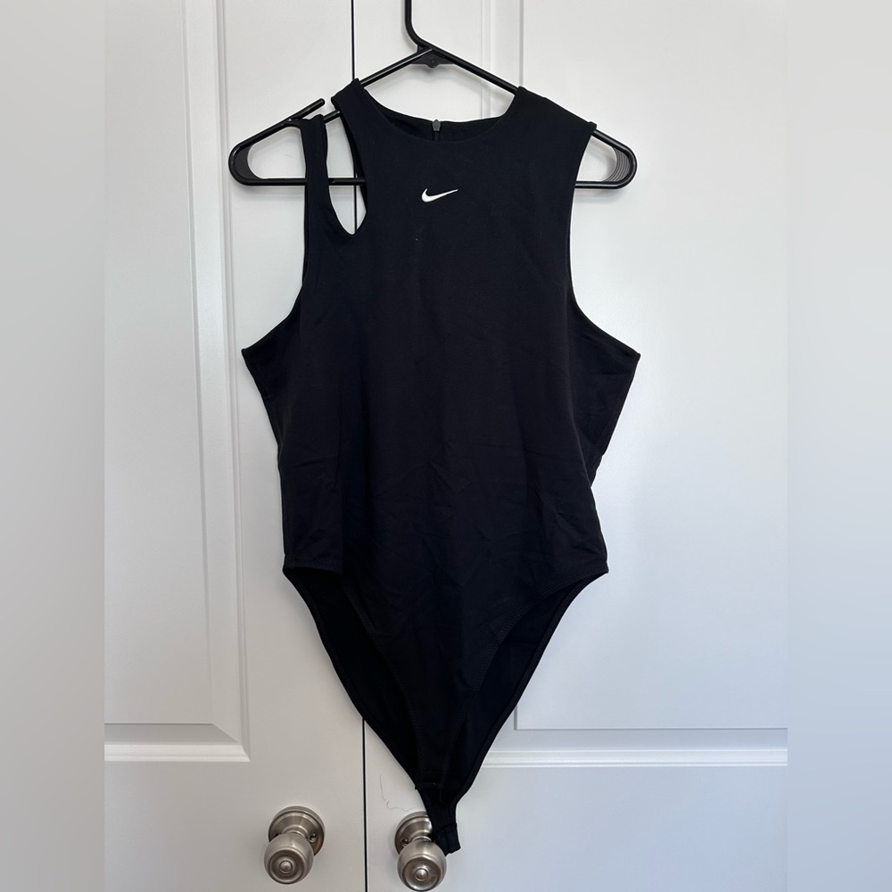 Black, Nike, racer tank body suit